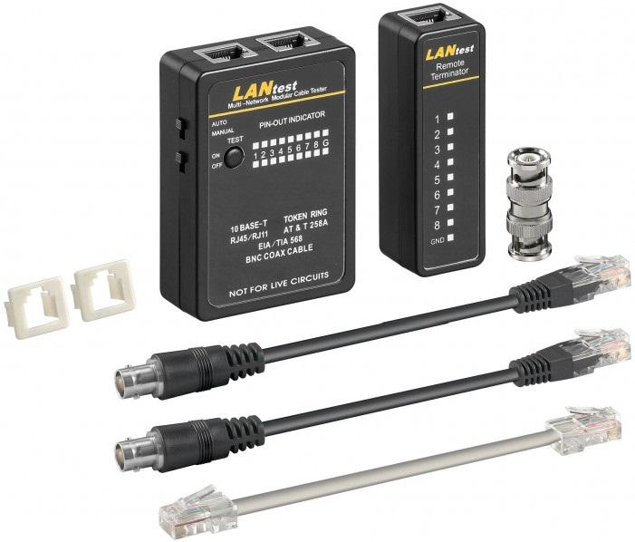 Testador de Rede RJ11, 12, 45 e Coaxial c/ Display