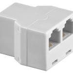 Ficha Dupla Telefone RJ11 (4 Pinos) Femea
