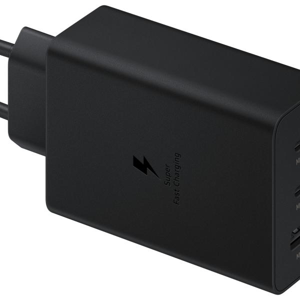 Carregador SAMSUNG Trio 65W USB - C 25W USB - C 15W USB - A Preto