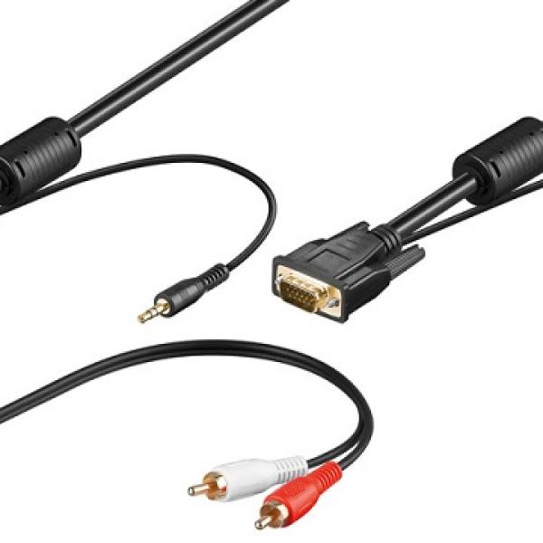 Cabo VGA Macho - Macho c/ Audio (3 mts)