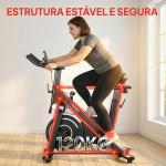 Bicicleta Estática com Resistência Magnética Regulável Ecrã LCD Volante Assento e Guiador Ajustáveis Preto