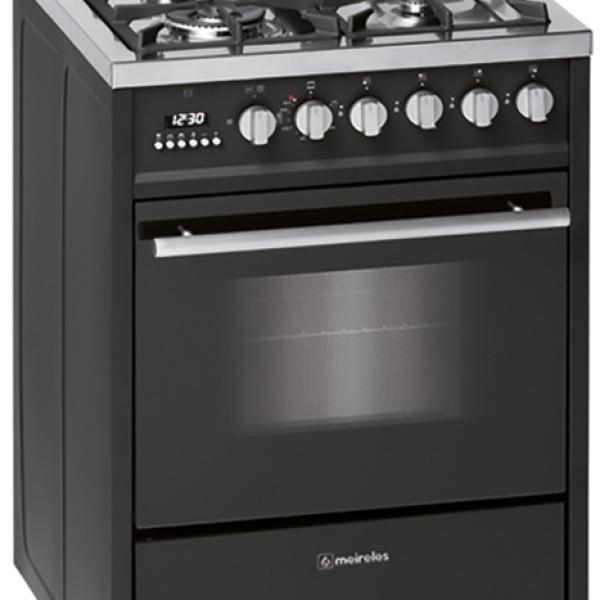 Fogão a Gás Butano/Propano 4 Zonas E 610 BL ST + Forno Elétrico 55L - MEIRELES