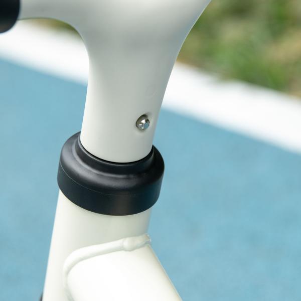 Bicicleta sem Pedais para Crianças de 18 - 48 Meses Bicicleta de Equilíbrio com Assento Ajustável em Altura 66,5x34x47 cm Branco
