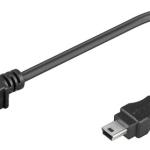 Cabo Adaptador USB A Femea - mini USB 5 Pin Macho (20cm)