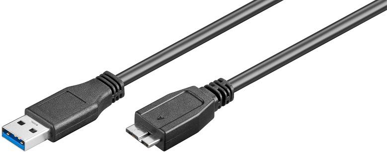 Cabo SuperSpeed USB A 3.0 Macho - micro USB - B 3.0 Macho (3 mts) - GOOBAY