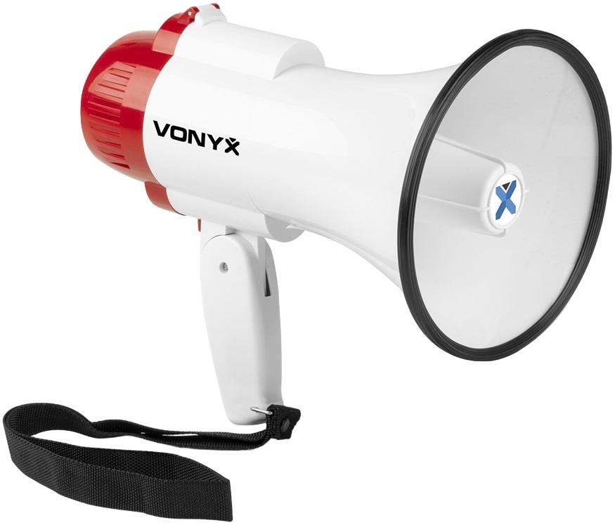 Megafone 25W c/ MP3/USB/BT/SD + Sirene, Gravação (MEG025) - VONYX