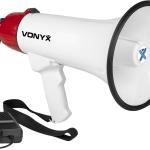 Megafone 45W c/ MP3/USB/SD/AUX/BT + Sirene, Gravação e Microfone (MEG045) - VONYX