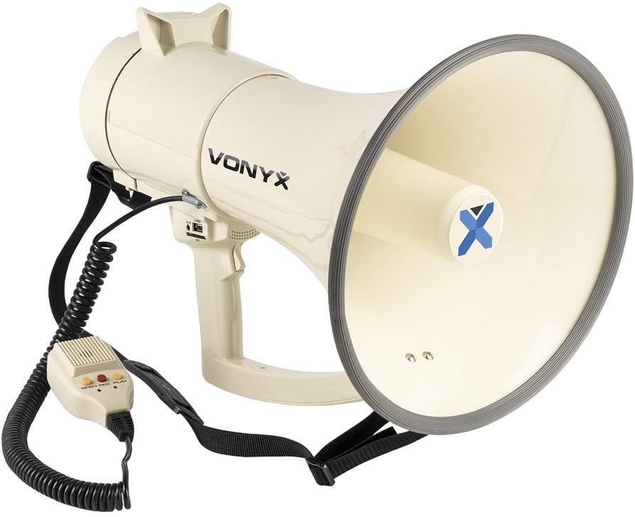 Megafone 120W c/ MP3/USB/SD/AUX + Sirene, Microfone e Gravação (MEG120) - VONYX