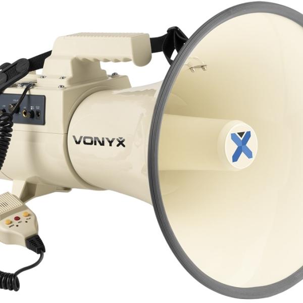 Megafone 200W c/ MP3/USB/SD/AUX + Sirene, Microfone e Gravação (MEG150) - VONYX