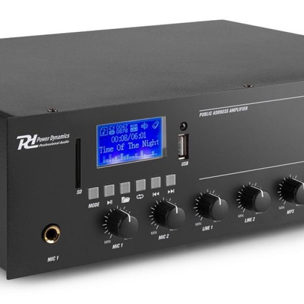 Amplificador Linha 100V 30W MP3/USB/SD 12/220V (PPA30) - Power Dynamics