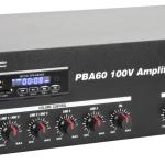 Amplificador PA 60W RMS (100V) com MP3 USB/SD/BLUETOOTH (PBA60) - Power Dynamics