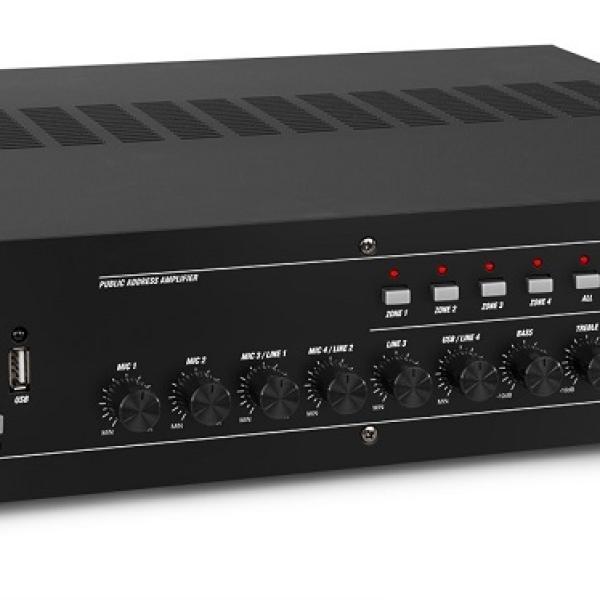 Amplificador 360W RMS (100V) 6 Canais 4 Zonas c/ MP3/USB/BLUETOOTH (PRM360) - POWER DYNAMICS