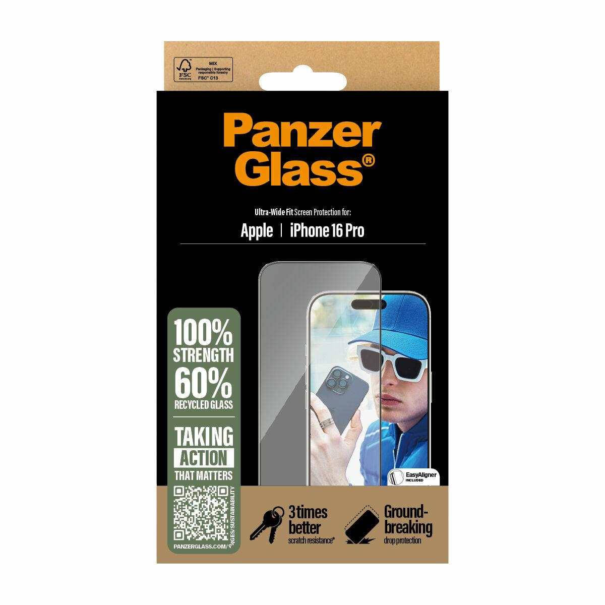 Protetor de ecrã para o telemóvel PanzerGlass iPhone 16 Pro