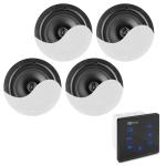 Sistema de Som Amplificado Bluetooth/USB/SD c/ 4 Colunas 6,5 (POWERLINE A100BSET) - Power Dynamics
