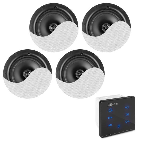 Sistema de Som Amplificado Bluetooth/USB/SD c/ 4 Colunas 6,5 (POWERLINE A100BSET) - Power Dynamics