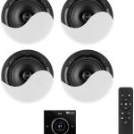 Sistema de Som Amplificado Bluetooth/USB/SD c/ 4 Colunas 6,5 (POWERLINE B100BSET) - POWER DYNAMICS