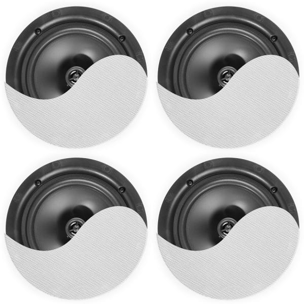 Pack 4x Colunas de Tecto Amplificadas Baixo Perfil 6.5 120W Bluetooth (NCBT604) - Power Dynamics