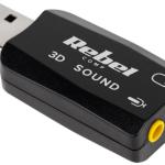 Placa de Som Externa 5.1 3D USB - REBEL