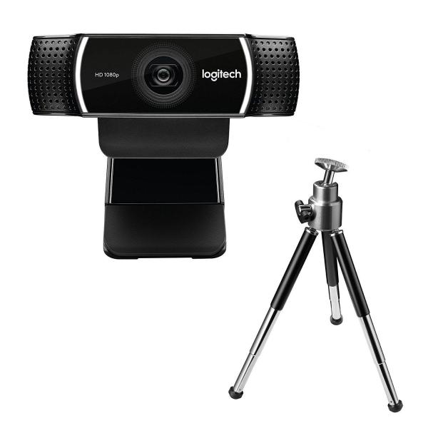 WebCam USB Full HD 1080p c/ Tripé C922 - Logitech