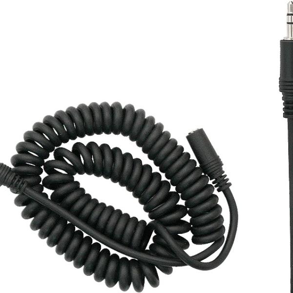 Cabo Extensão Espiral Jack 3,5mm Macho - Jack 3,5mm Fêmea (3 mts)