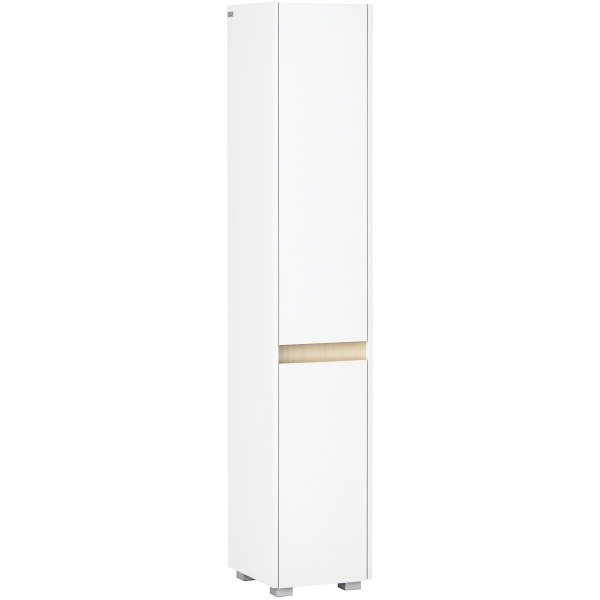 Coluna Casa de Banho Armário Auxiliar Casa de Banho de 5 Níveis com Prateleiras Ajustáveis 30x33x165cm Branco