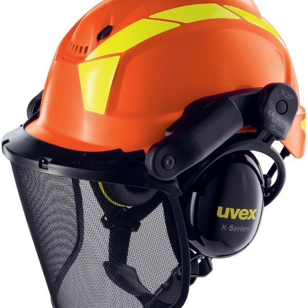 Capacete de Segurança Florestal Pheos (Laranja) - UVEX