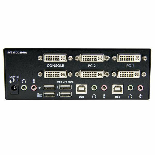 Comutador KVM com 2 Portas Startech SV231DD2DUA