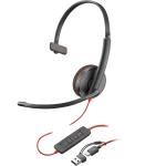 Auriculares com microfone Poly 8X214AA Preto