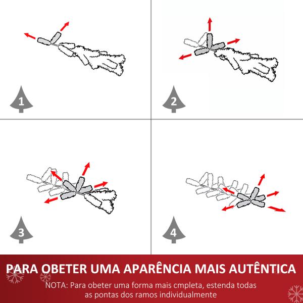 Mini Árvore de Natal 60cm Artificial com Suporte Metálico 73 Ramos PVC Ø40x60cm Verde
