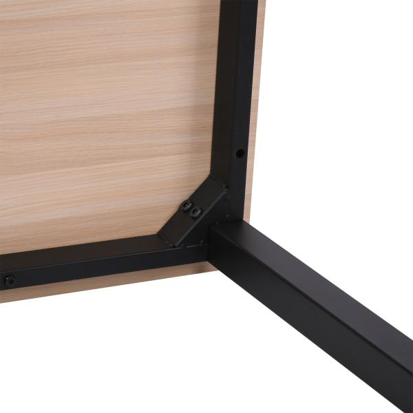 Secretária Moderna Mesa de Estudo com Estrutura de Aço e Pés Ajustáveis Mesa de Computador 120x60x76 cm Madeira e Preto