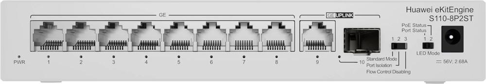 Switch S110 - 8P2ST 10/100/1000Mbps (8 Portas) - HUAWEI