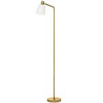 Candeeiro de Pé LED Regulável com Ecrã Giratório 350° 3 Temperaturas de Cor 3000K/4000K/6500K 45x21x148 cm Branco e Dourado