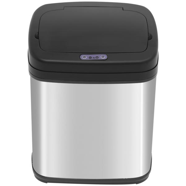 Balde de Lixo Automático 20L com Sensor Infravermelho Abertura Automática Cubo Amovível 33x25x42,5 cm Prata e Preto