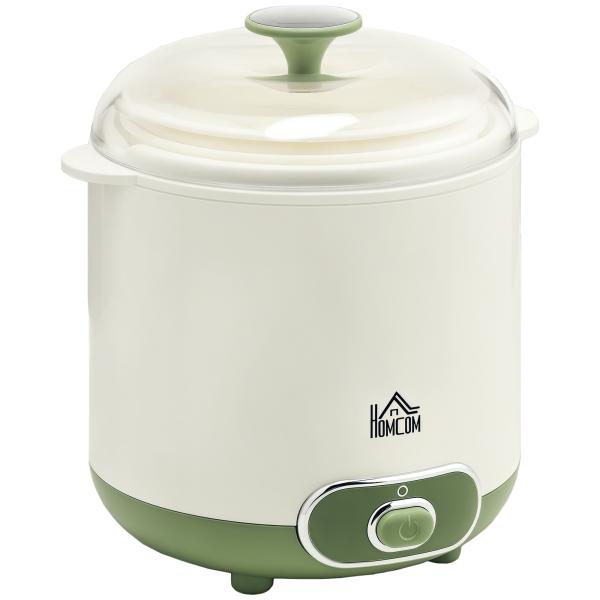 Iogurteira 20W 1,5L Máquina de Iogurte para Fazer Iogurte Grego e Aquecimento a Temperatura Constante PTC 19,5x17,5x21,4 cm Branco
