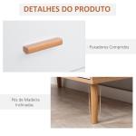 Cómoda de Madeira com 3 Gavetas Armário Auxiliar de Armazenamento Moderna com Pés Elevados para Dormitório Sala de Estar 80x39x80cm Branco e Madeira Natural