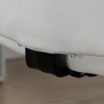 Cadeira de Escritório Giratória de Couro Sintético com Altura Ajustável Estilo Moderno Carga 120 kg 45x59x90 - 100 cm Branco