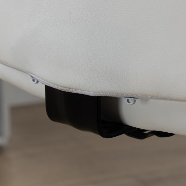 Cadeira de Escritório Giratória de Couro Sintético com Altura Ajustável Estilo Moderno Carga 120 kg 45x59x90 - 100 cm Branco