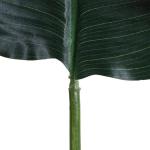 Planta Artificial de Decoração Planta Palmeira Artificial com Vaso 7 Folhas para Exterior e Interior Ø15x120cm Verde