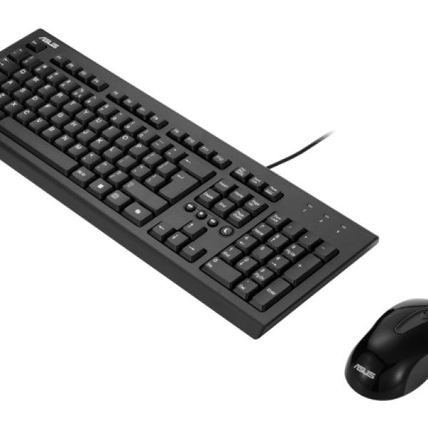 Kit Teclado e Rato USB Asus com Tecla Copilot U2000 Preto