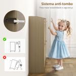 Sapateira Estreita com 4 Portas de Vime Sapateira para Entrada com Prateleiras Ajustáveis para 16 Pares de Sapatos 104,5x24x88 cm Madeira