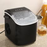 Máquina de Fazer Gelo Silenciosa 12 kg em 24 Horas 9 Cubos em 6 - 12 Minutos Depósito de Água 1,3 L 22,2x29,4x29 cm Preto
