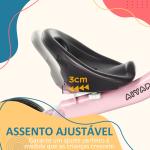 Triciclo para Crianças de 2 a 5 anos com Assento Ajustável Cesta Buzina e Pedais e 3 Rodas 70,5x53x58 cm Rosa