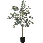 Eucalipto Artificial 120 cm Planta Artificial Decorativa Grande Árvore Artificial de Interior com 230 Folhas Verde