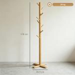 Cabide de Pé em Bambu com 8 Ganchos para Pendurar Bolsas e Chapéus no Corredor Entrada Quarto 49,5x49,5x178 cm Madeira