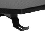 Secretária tipo gaming mesa de escritório com suporte para copos gancho e pés ajustáveis ​​120x65x74,5 cm preto