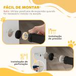 Barreira de Segurança para Cães Extensível para Escadas e Portas 75 - 95 cm com 1 Extensão e 10 cm Altura 76 cm Preto