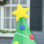 Árvore de Natal Insuflável 1,5 m com Decorações e Luzes LED Insuflável de Natal 65x75x150 cm Multicor