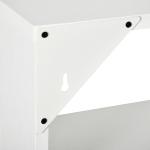 Estante de Parede de 4 Níveis com 7 Compartimentos Abertos para Sala de Estar Escritório Estilo Moderno 94x19,5x80cm Branco