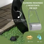 Rolo de Jardim 38L de Aço preenchido com água ou Areia Φ32x50cm Cabo destacável
