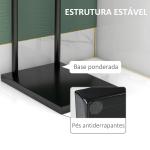 Toalheiro de Pé de 2 Níveis Toalheiro Casa de Banho com Estrutura de Metal Toalheiro em Forma de L 35,5x20x78 cm Preto